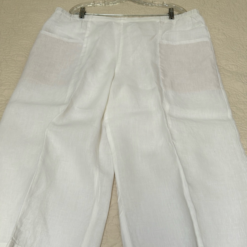 J JILL PURE JILL LINEN CROPS. SIZE XL